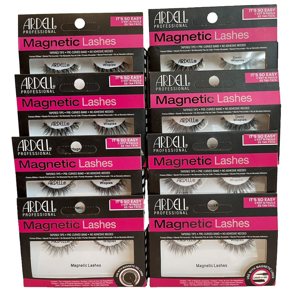 Ardell Professional Magnetic Lashes DEMI WISPIES Tapered Tips Pre-Curved 8 Pairs